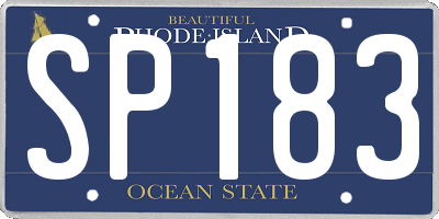 RI license plate SP183