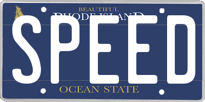 RI license plate SPEED