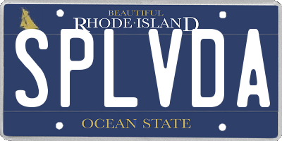 RI license plate SPLVDA