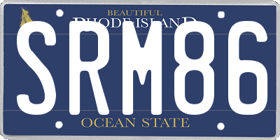 RI license plate SRM86