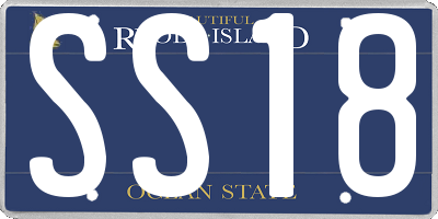RI license plate SS18