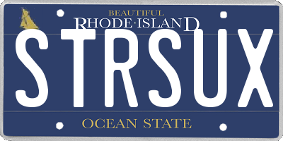 RI license plate STRSUX