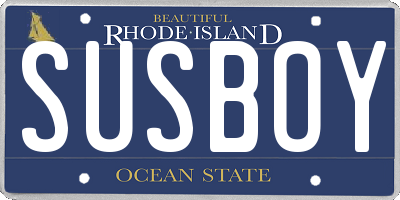 RI license plate SUSBOY