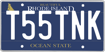 RI license plate T55TNK