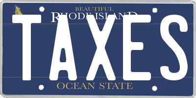 RI license plate TAXES