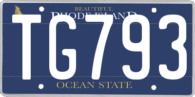 RI license plate TG793