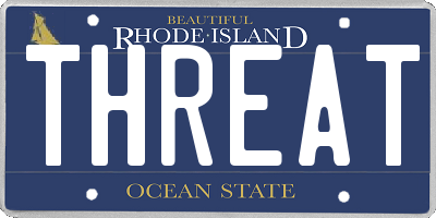 RI license plate THREAT