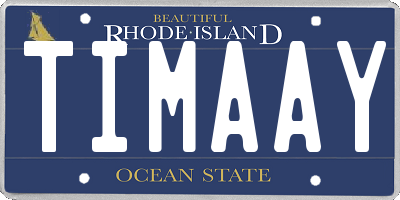 RI license plate TIMAAY