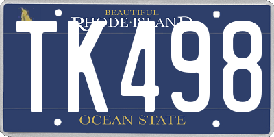 RI license plate TK498