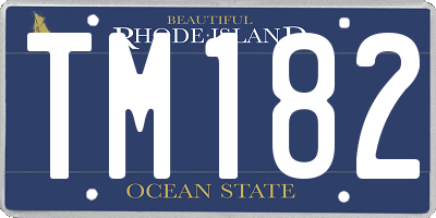 RI license plate TM182