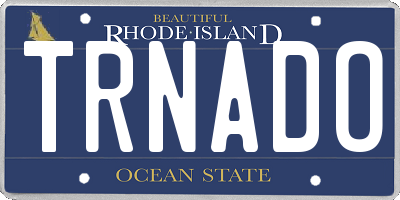 RI license plate TRNADO