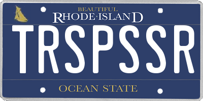 RI license plate TRSPSSR