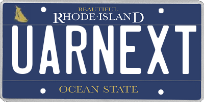 RI license plate UARNEXT