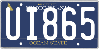 RI license plate UI865