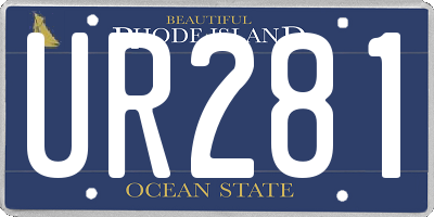 RI license plate UR281