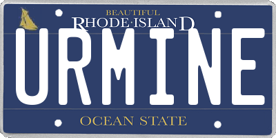 RI license plate URMINE