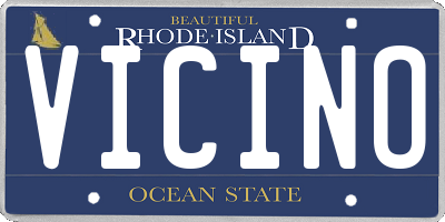RI license plate VICINO
