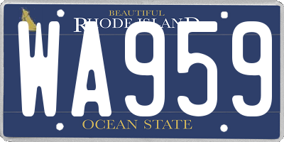 RI license plate WA959