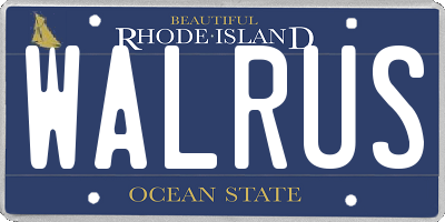 RI license plate WALRUS