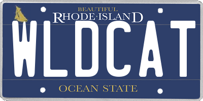 RI license plate WLDCAT