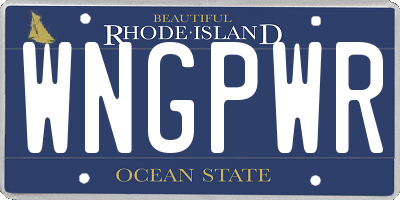 RI license plate WNGPWR