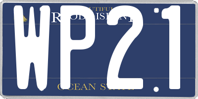 RI license plate WP21