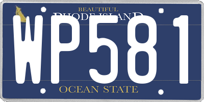 RI license plate WP581