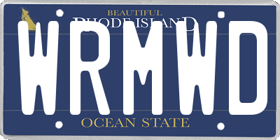 RI license plate WRMWD