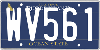 RI license plate WV561