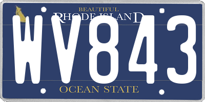 RI license plate WV843