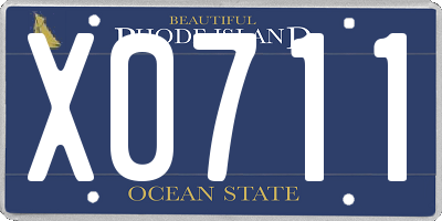 RI license plate X0711