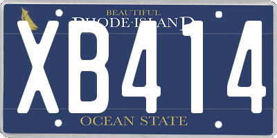 RI license plate XB414