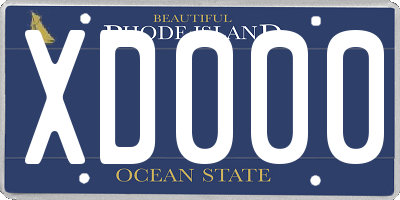 RI license plate XD000