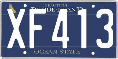 RI license plate XF413