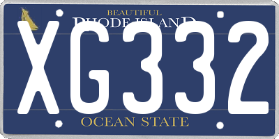 RI license plate XG332