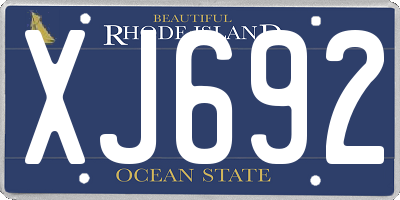 RI license plate XJ692