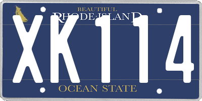 RI license plate XK114