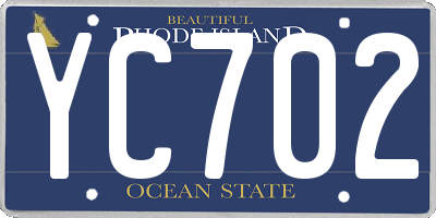 RI license plate YC702