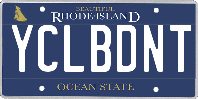 RI license plate YCLBDNT