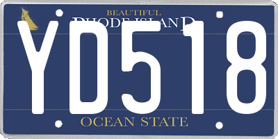 RI license plate YD518