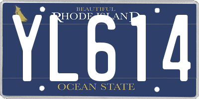 RI license plate YL614