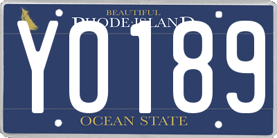 RI license plate YO189