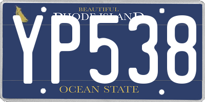 RI license plate YP538