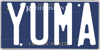 RI license plate YUMA