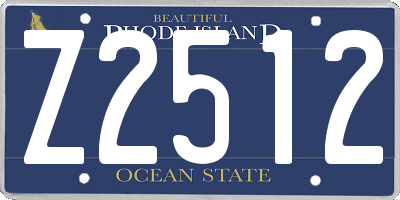 RI license plate Z2512