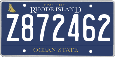 RI license plate Z872462