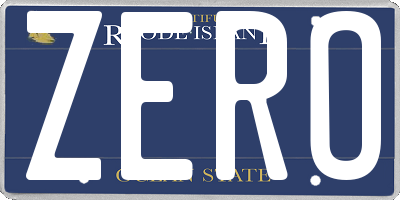 RI license plate ZERO