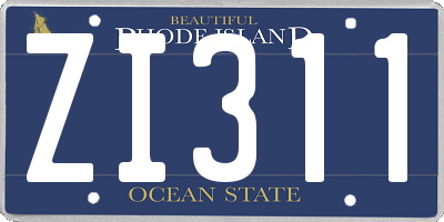 RI license plate ZI311