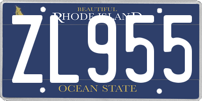 RI license plate ZL955