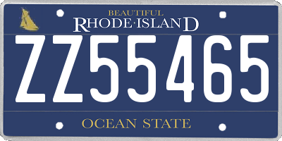 RI license plate ZZ55465